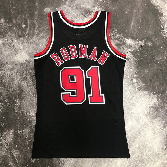 Chicago Bulls Dennis Rodman 1997/98 Black Jersey By Mitchell & Ness