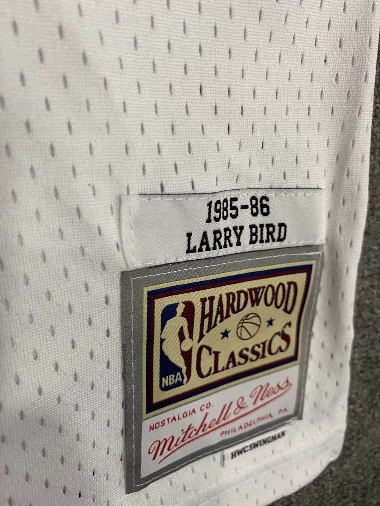 Boston Celtics Larry Bird 1985/86 White Jersey By Mitchell & Ness