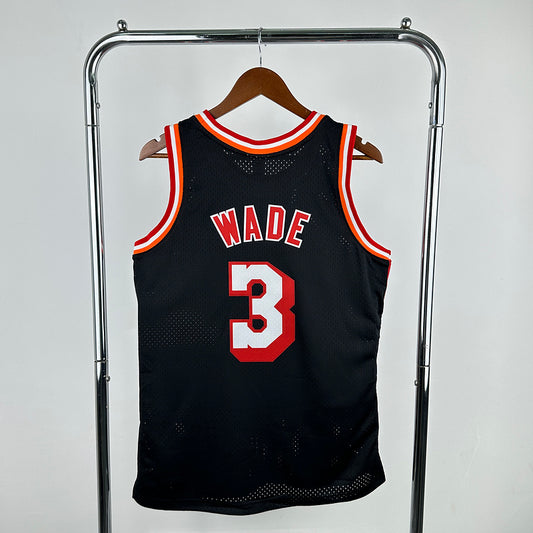 Miami Heat Dwayne Wade 2013/14 Black Jersey By Mitchell & Ness