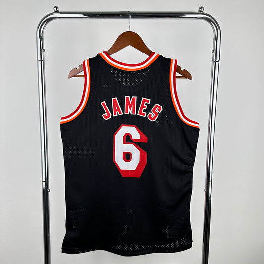 Miami Heat Lebron James 2013/14 Black Jersey By Mitchell & Ness