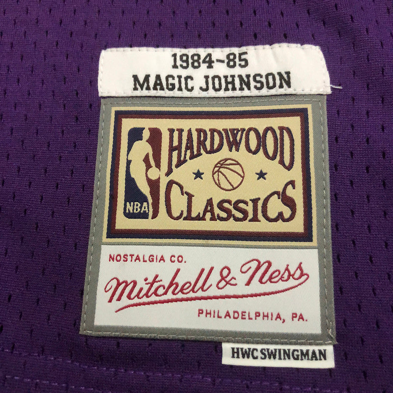 LA Lakers Johnson 1984/85 Purple Jersey By Mitchell & Ness