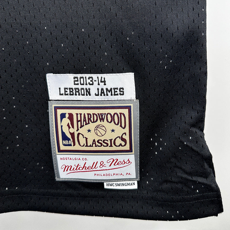 Miami Heat Lebron James 2013/14 Black Jersey By Mitchell & Ness